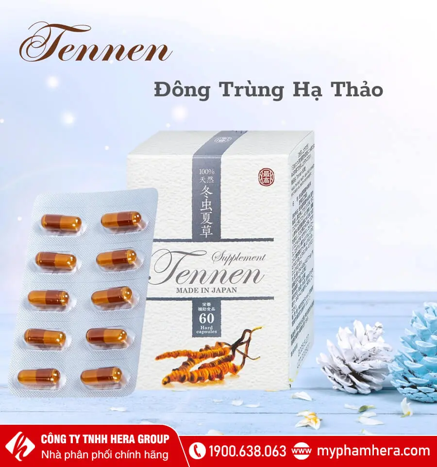 Viên uống Đông Trùng Hạ Thảo Tennen Jpanwell hỗ trợ tăng cường sức khỏe