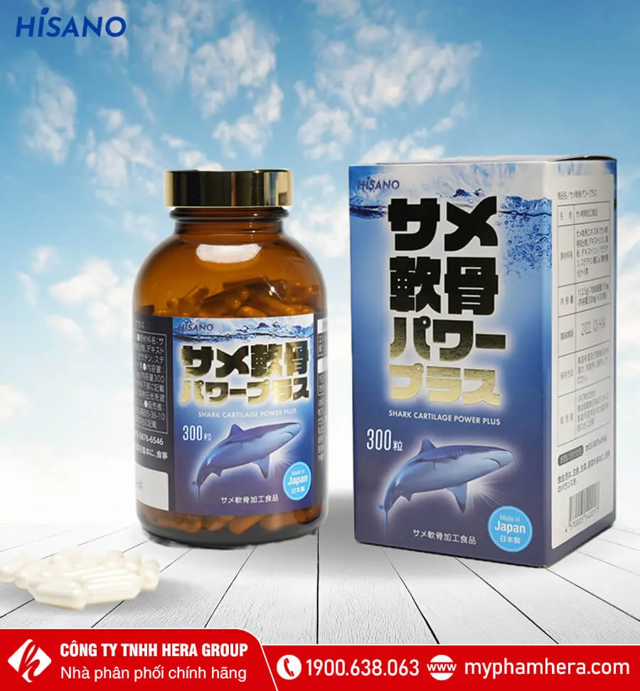 Viên uống sụn vi cá mập Hisano Shark Cartilage Power Plus