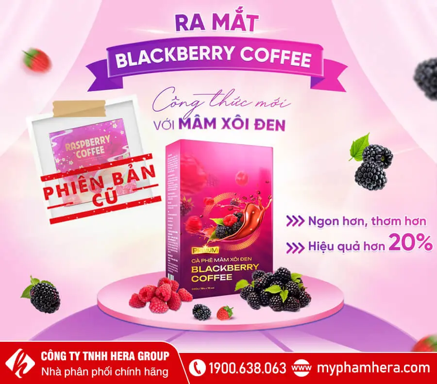 Cà phê giảm cân mâm xôi đen Premium Blackberry Coffee