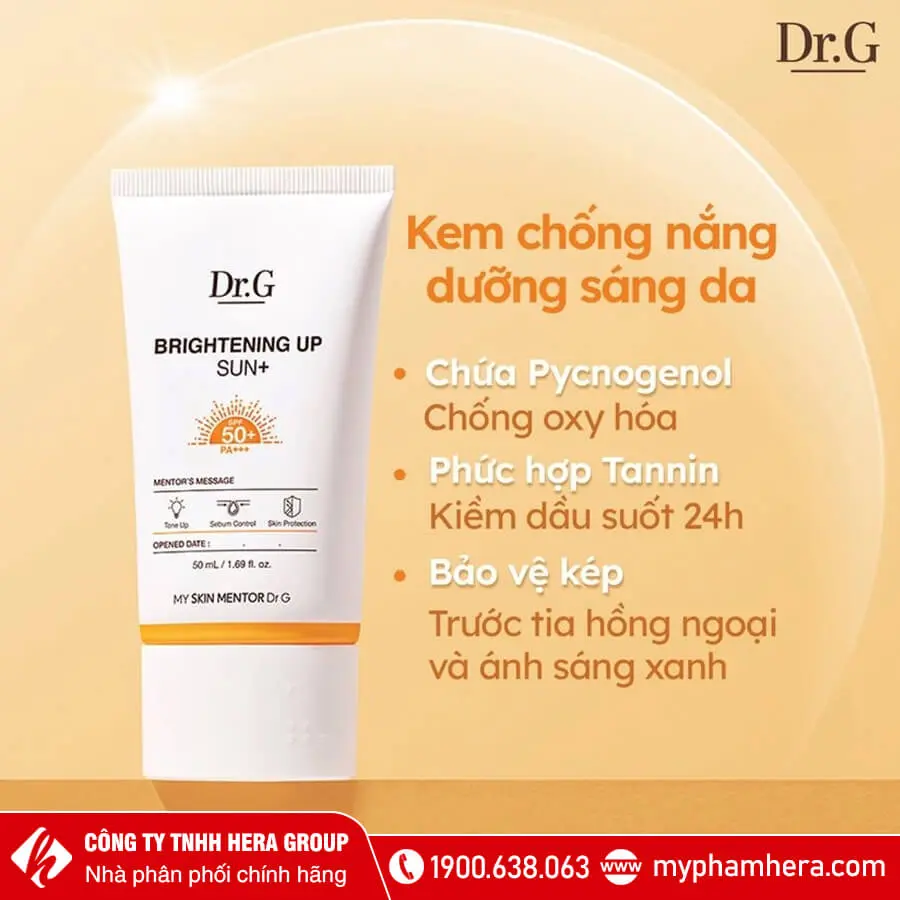 Kem chống nắng dưỡng sáng da Dr.G Brightening Up Sun+ SPF50+ PA+++