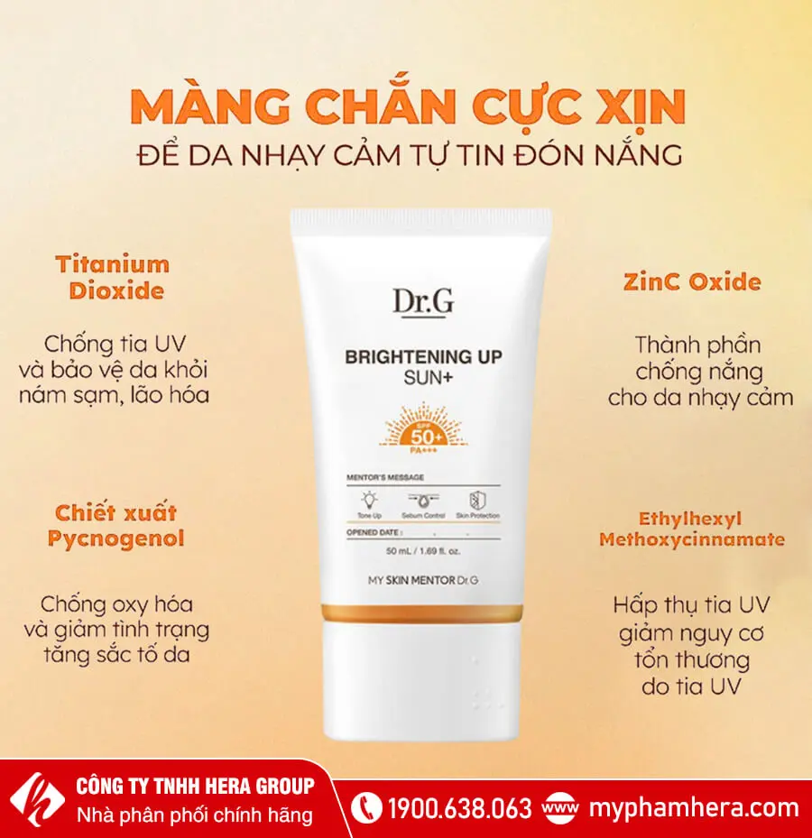 Kem chống nắng dưỡng sáng da Dr.G Brightening Up Sun+ SPF50+ PA+++