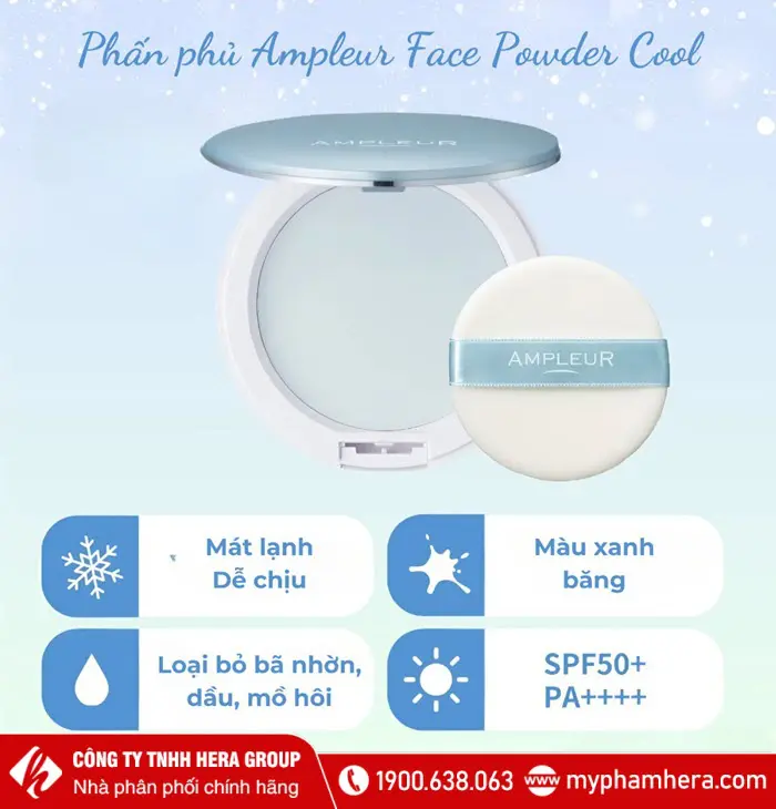 Phấn phủ Ampleur Face Powder Cool Nhật Bản