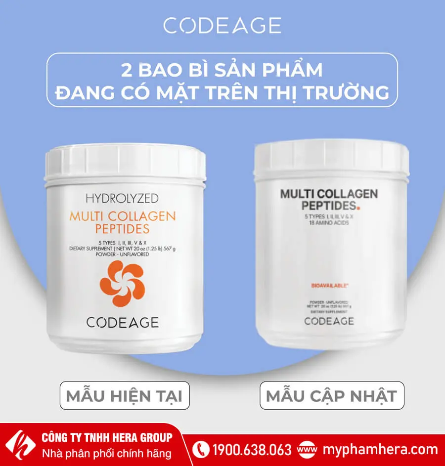 Bột Collagen tổng hợp Codeage Multi Collagen Peptides