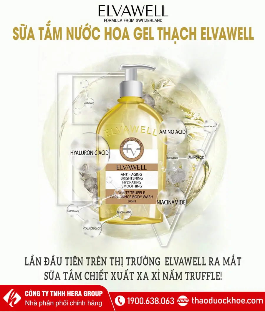 sữa tắm nước hoa nấm truffle elvawell myphamhera.com