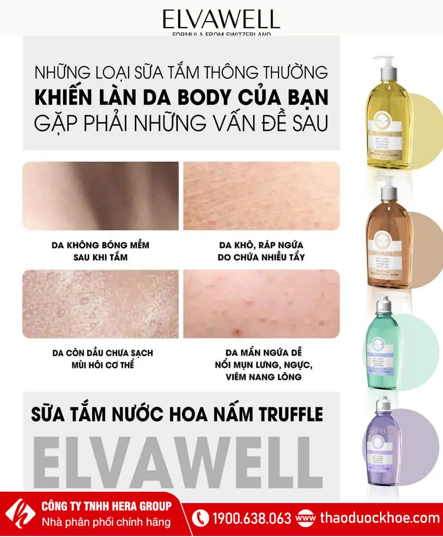 sữa tắm nước hoa nuôi dưỡng cấp ẩm elvawell myphamhera.com