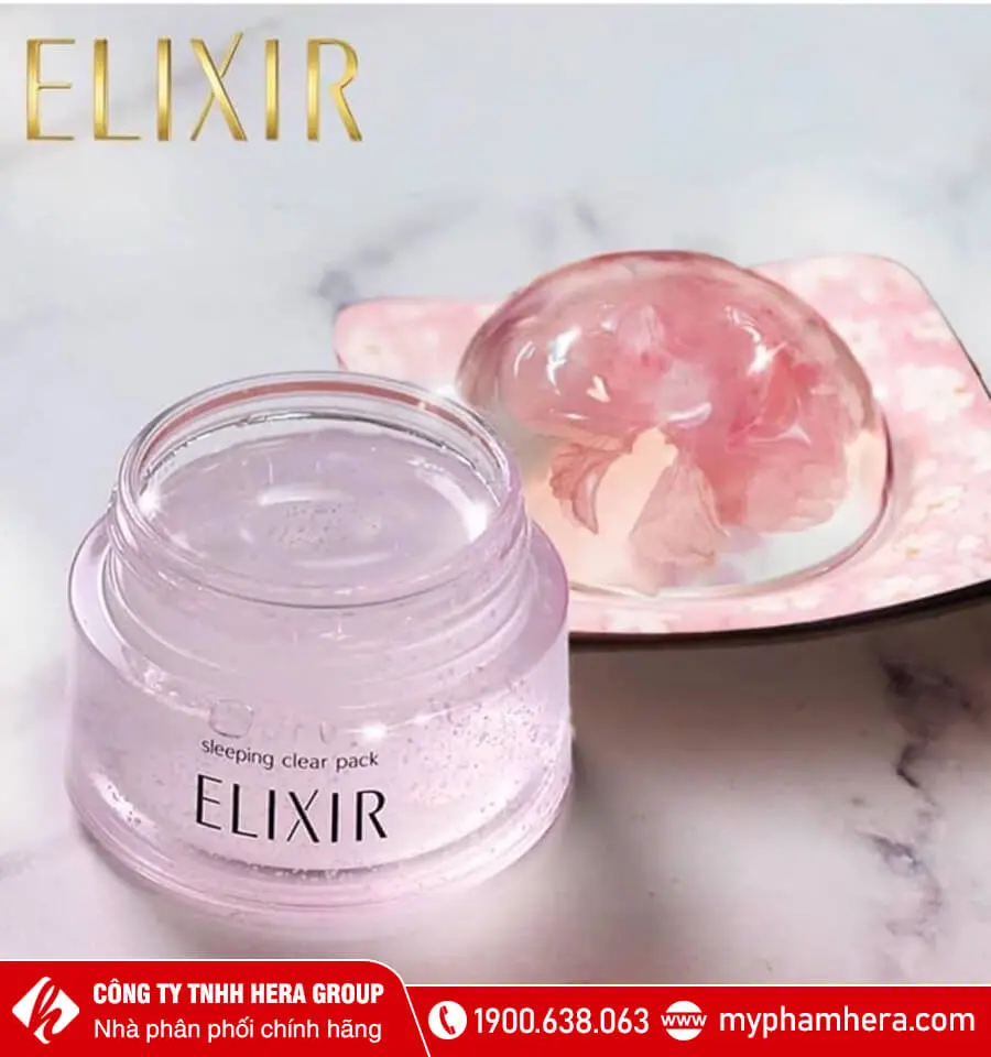 Mặt nạ ngủ cấp ẩm dưỡng trắng Elixir Sleeping Clear Pack