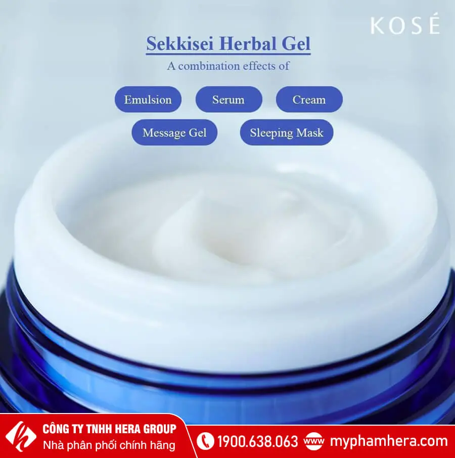 Mặt nạ ngủ đa năng Kose Sekkisei Herbal Gel