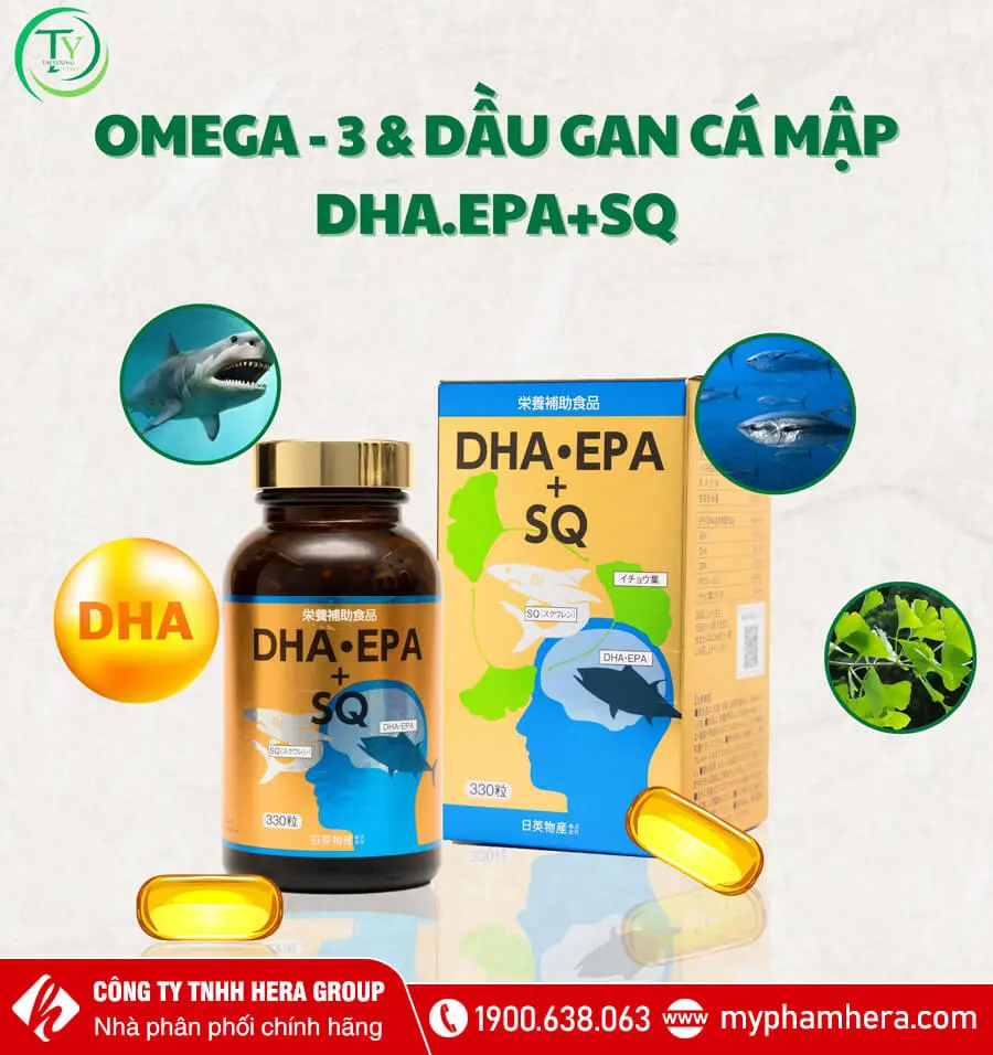 Viên uống dầu cá DHA EPA SQ Ginkgo Biloba