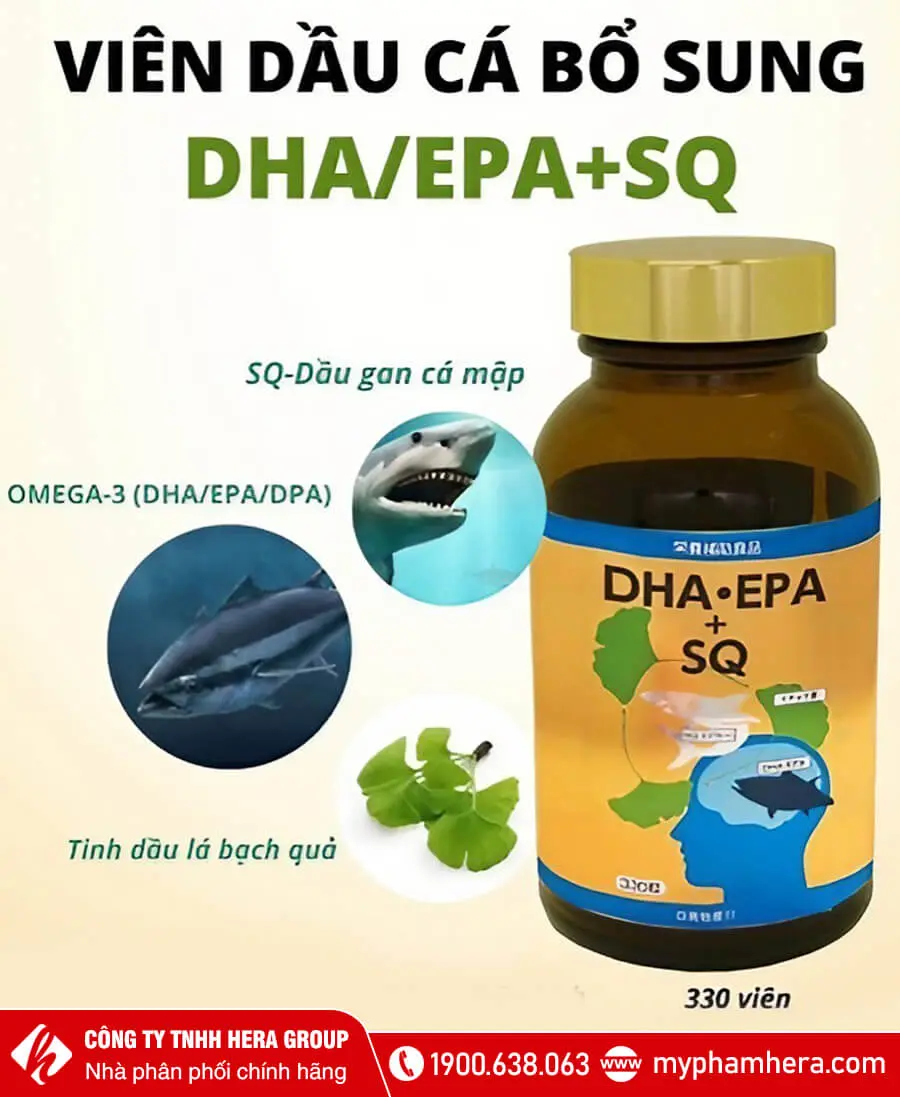 Viên uống dầu cá DHA EPA SQ Ginkgo Biloba