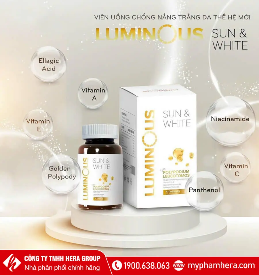 Viên uống chống nắng Luminous Sun & White