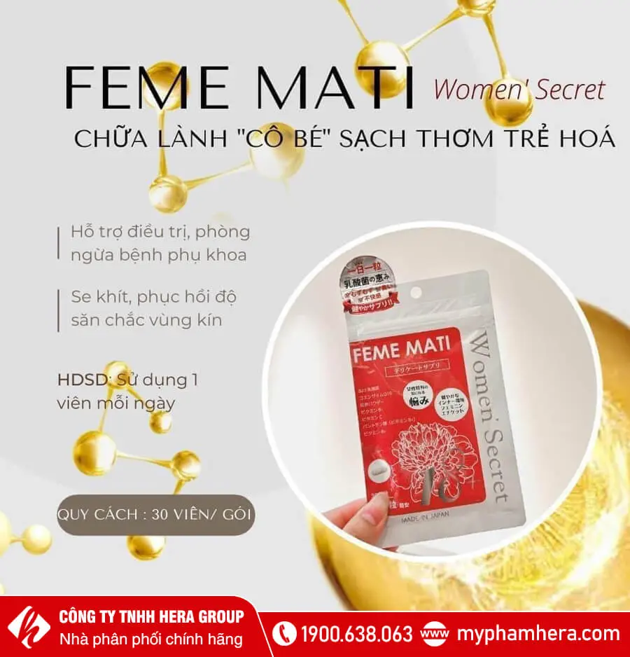 Viên uống men phụ khoa Feme Mati