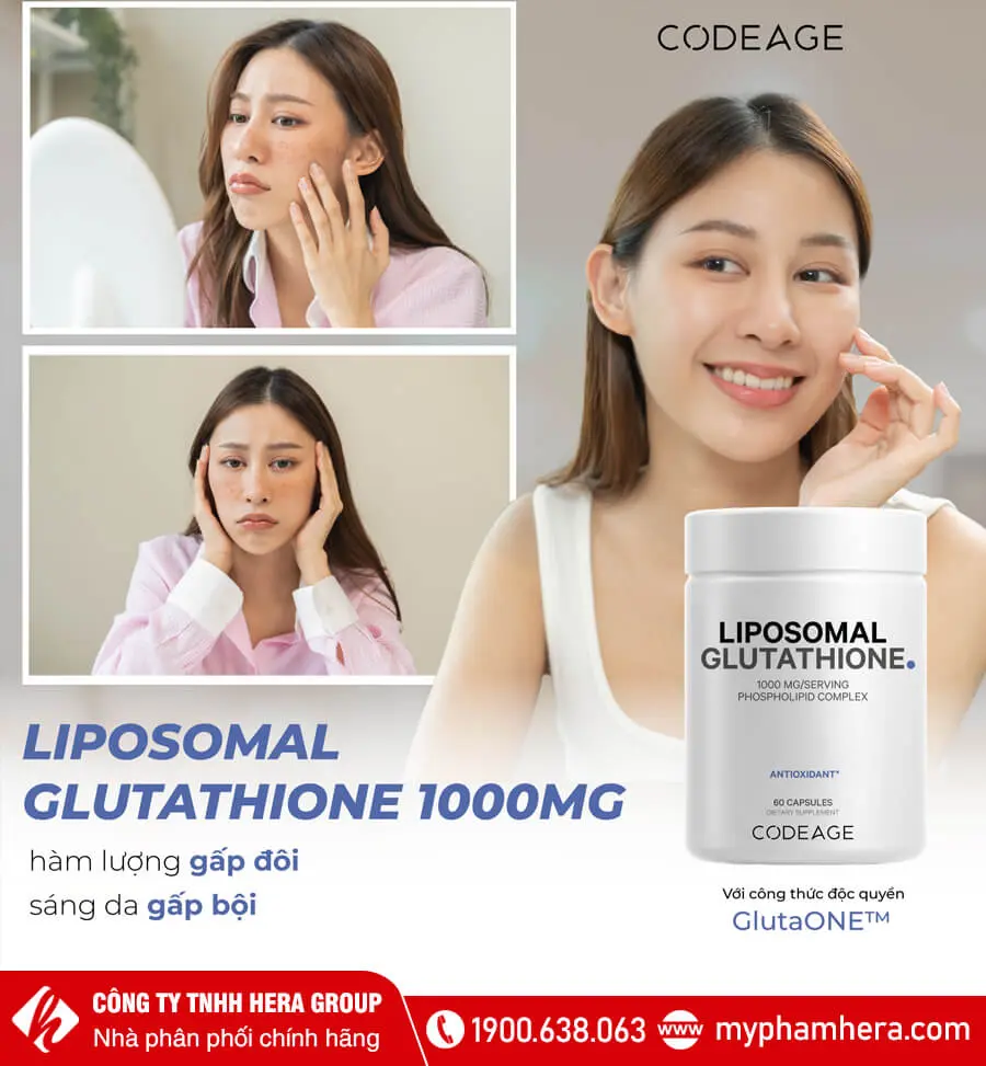 Viên uống trắng da Codeage Liposomal Glutathione