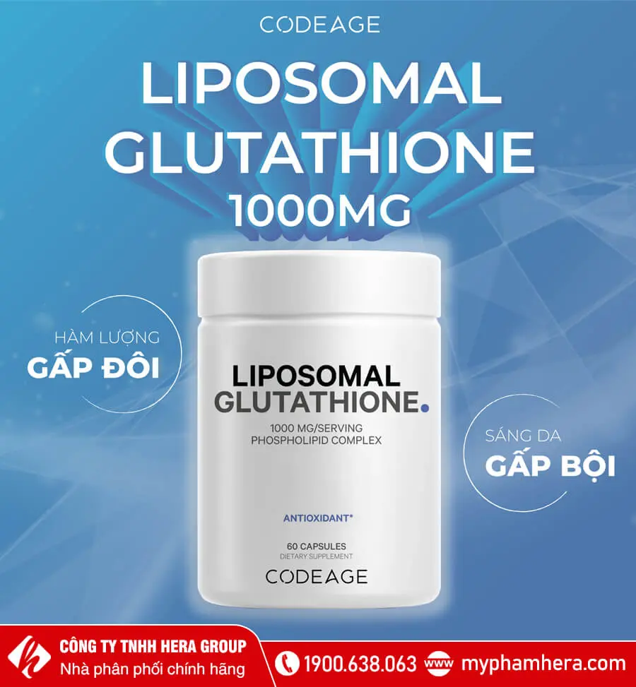 Viên uống trắng da Codeage Liposomal Glutathione