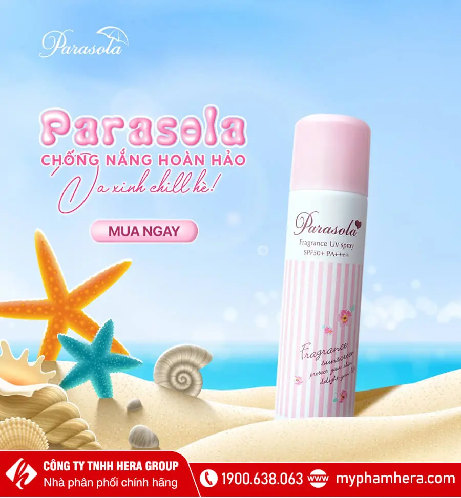 xịt chống nắng naris parasola uv spray myphamhera.com