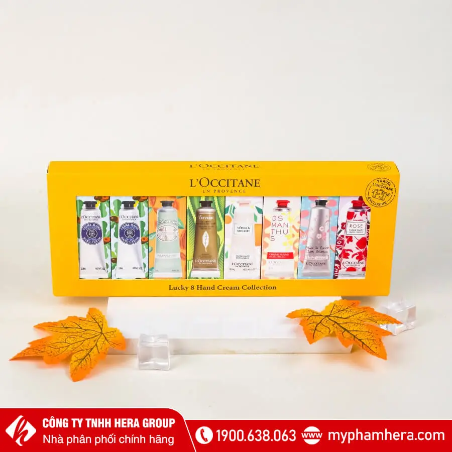 Bộ Kem Dưỡng Da Tay L’Occitane Lucky 8 Hand Cream Collagen