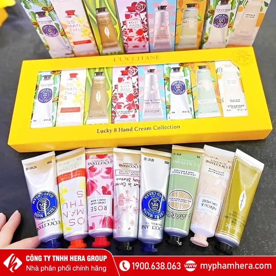 Bộ Kem Dưỡng Da Tay L’Occitane Lucky 8 Hand Cream Collagen