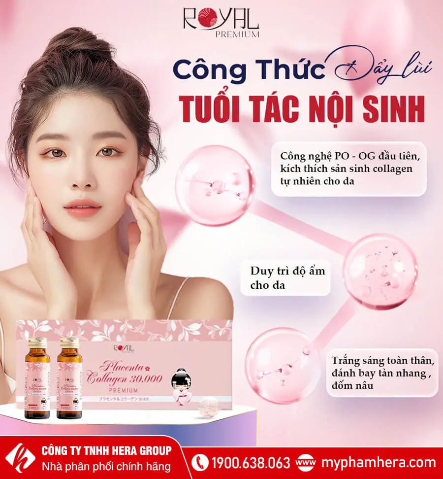 Nước uống Placenta & Collagen 30000 Premium Royal