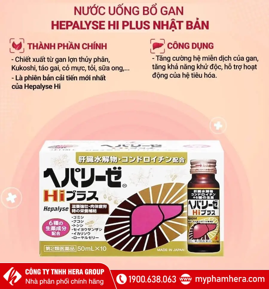 Nước uống bổ gan Hepalyse HI Plus