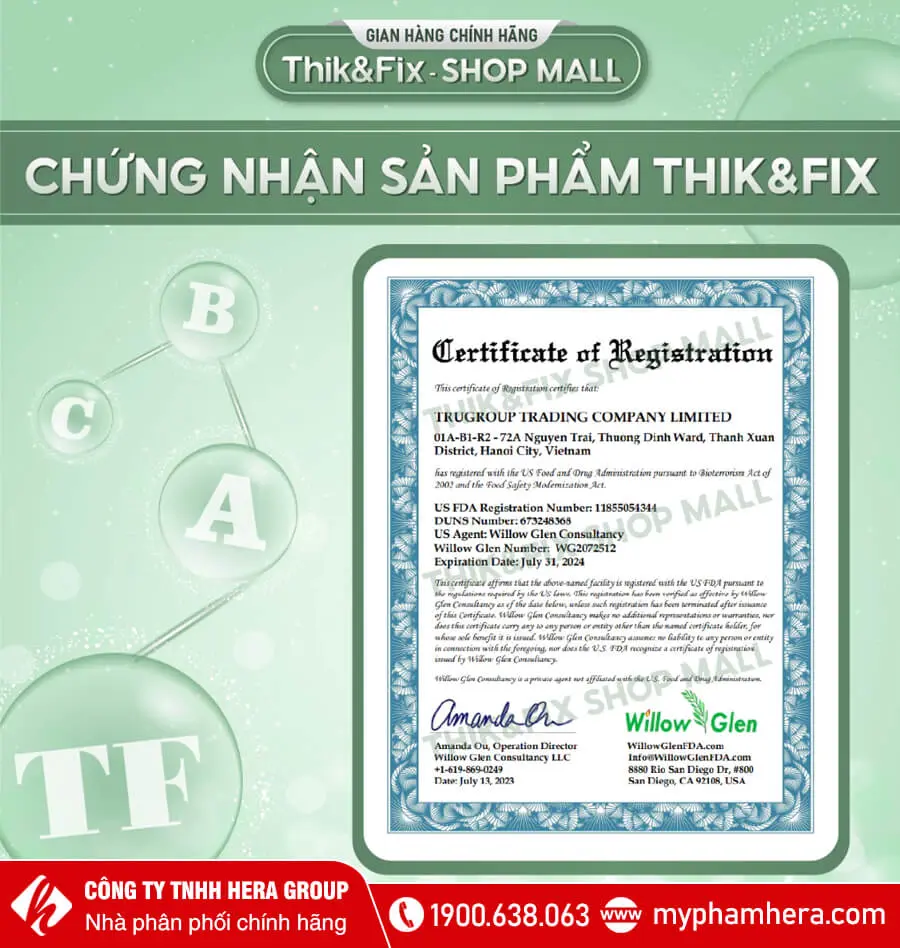 Cốm uống mọc tóc Thik & Fix