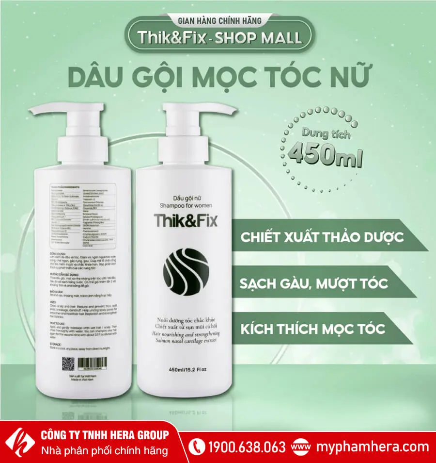 avatar Dầu gội hỗ trợ mọc tóc dành cho nữ Thik&Fix