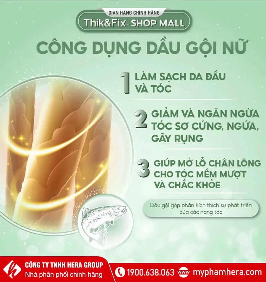 Dầu gội hỗ trợ mọc tóc dành cho nữ Thik&Fix