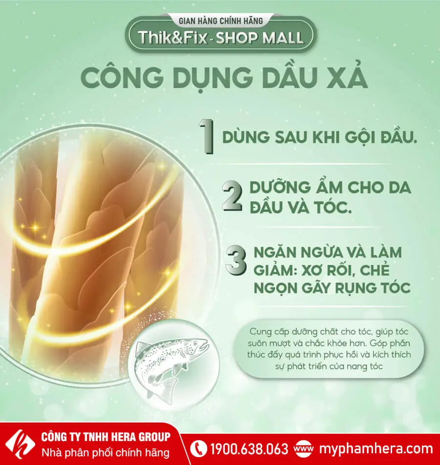 Dầu xả hỗ trợ mọc tóc Thik&Fix