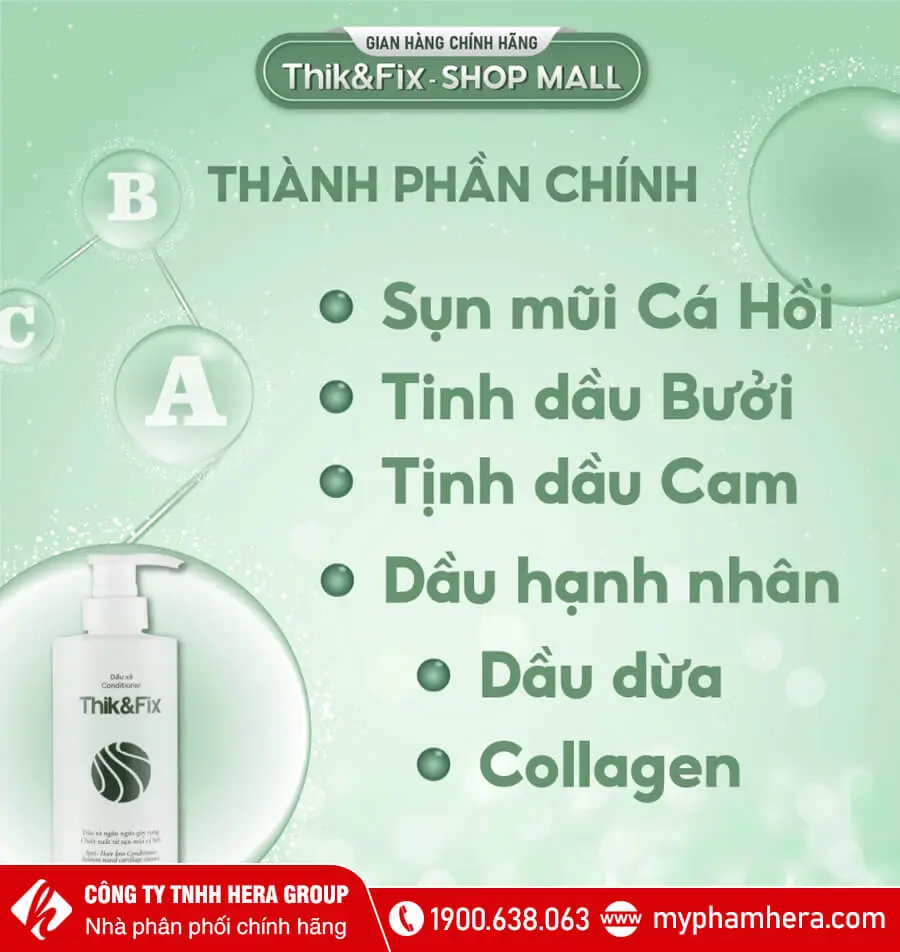 Dầu xả hỗ trợ mọc tóc Thik&Fix