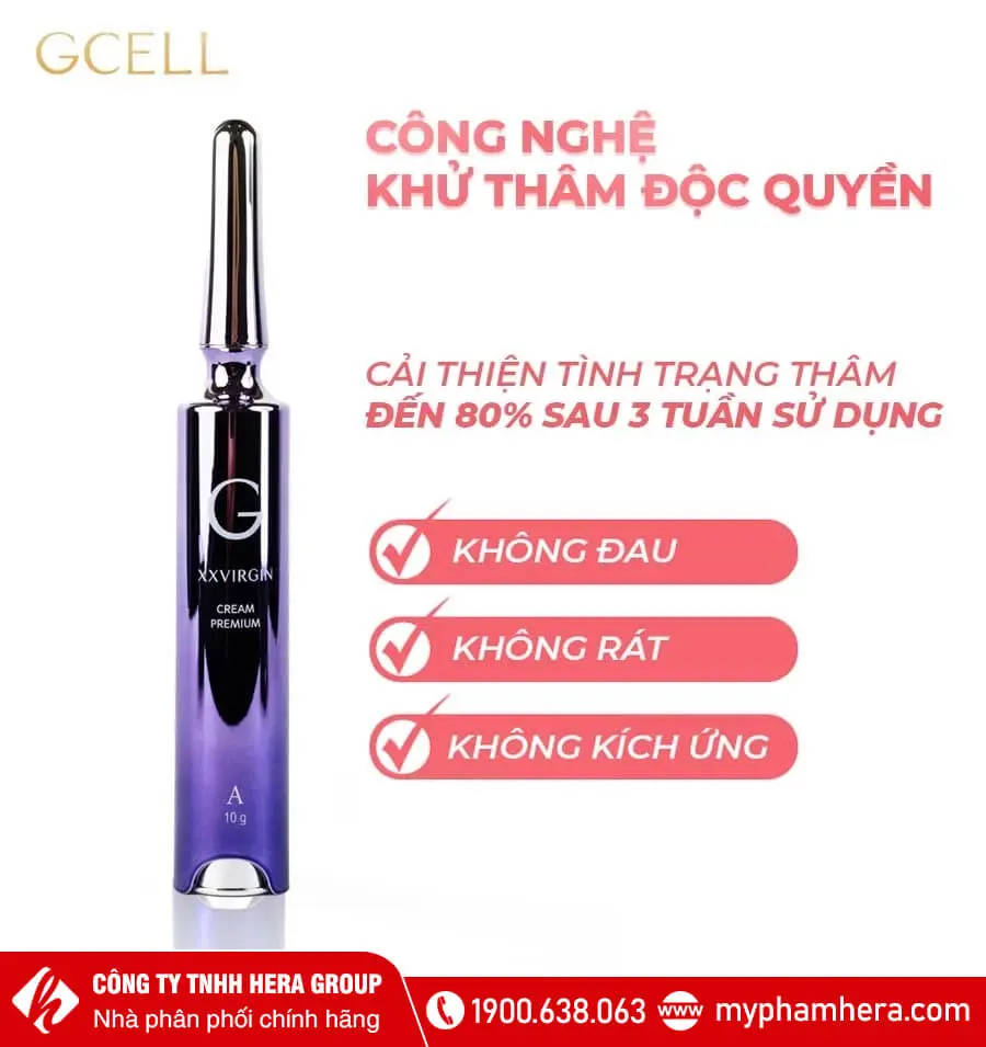 Kem làm hồng, nách, bẹn, mông GCell XX Virgin Cream Premium A