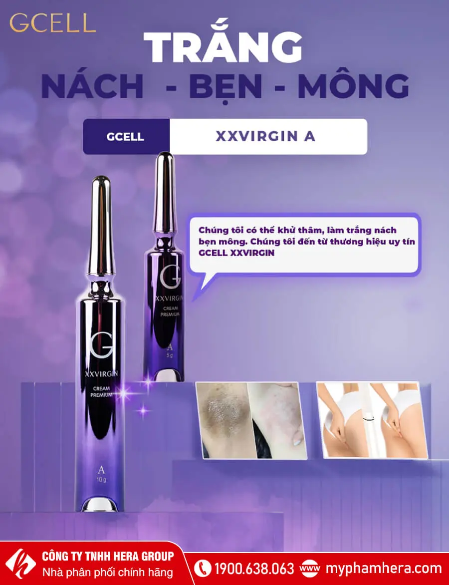 Kem làm hồng, nách, bẹn, mông GCell XX Virgin Cream Premium A