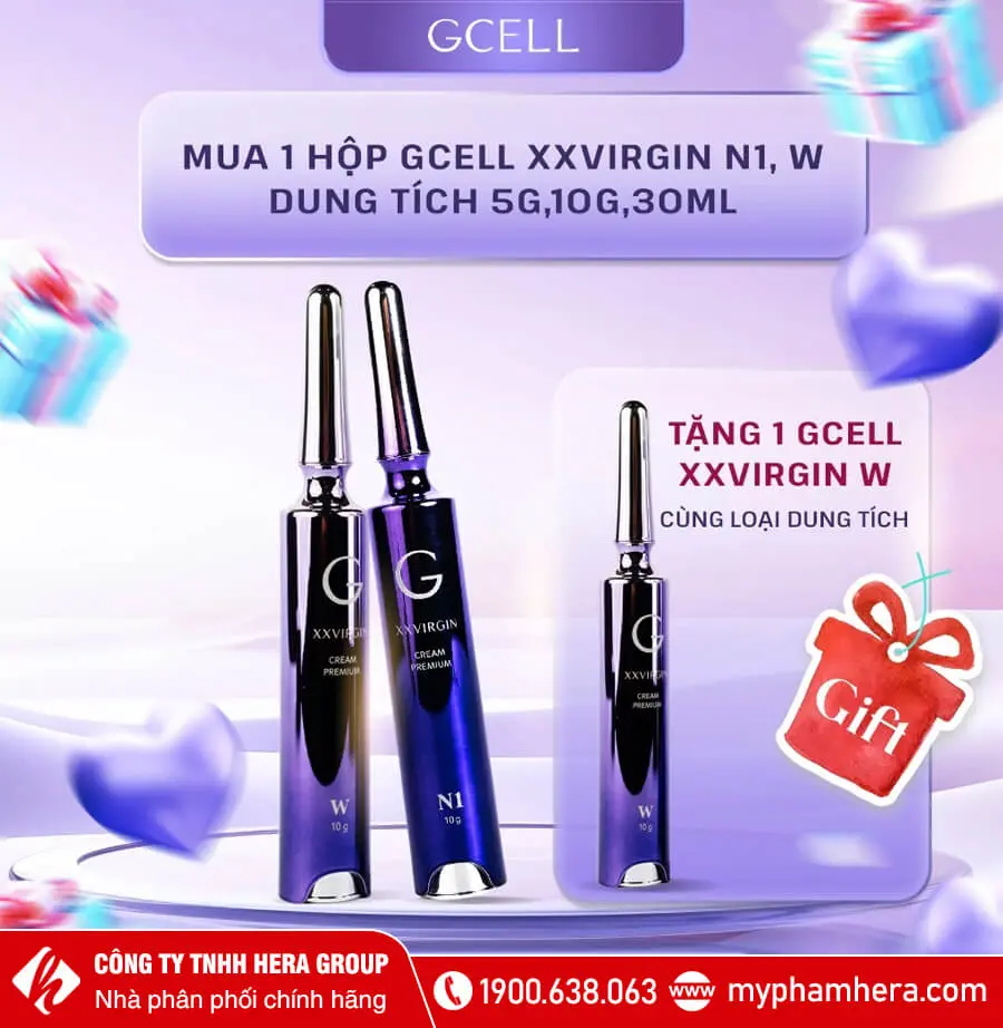 Kem làm hồng nhũ hoa Gcell Xxvirgin Premium Cream N1