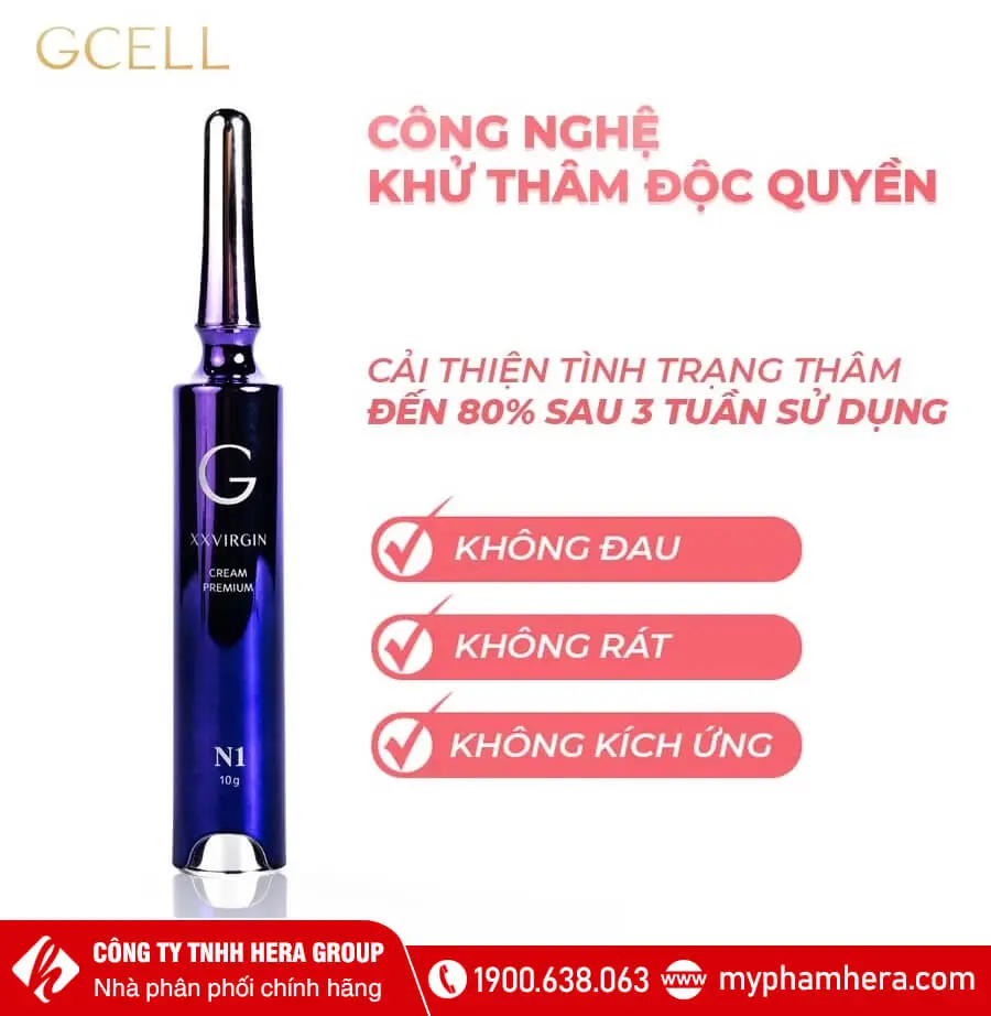 Kem làm hồng nhũ hoa Gcell Xxvirgin Premium Cream N1