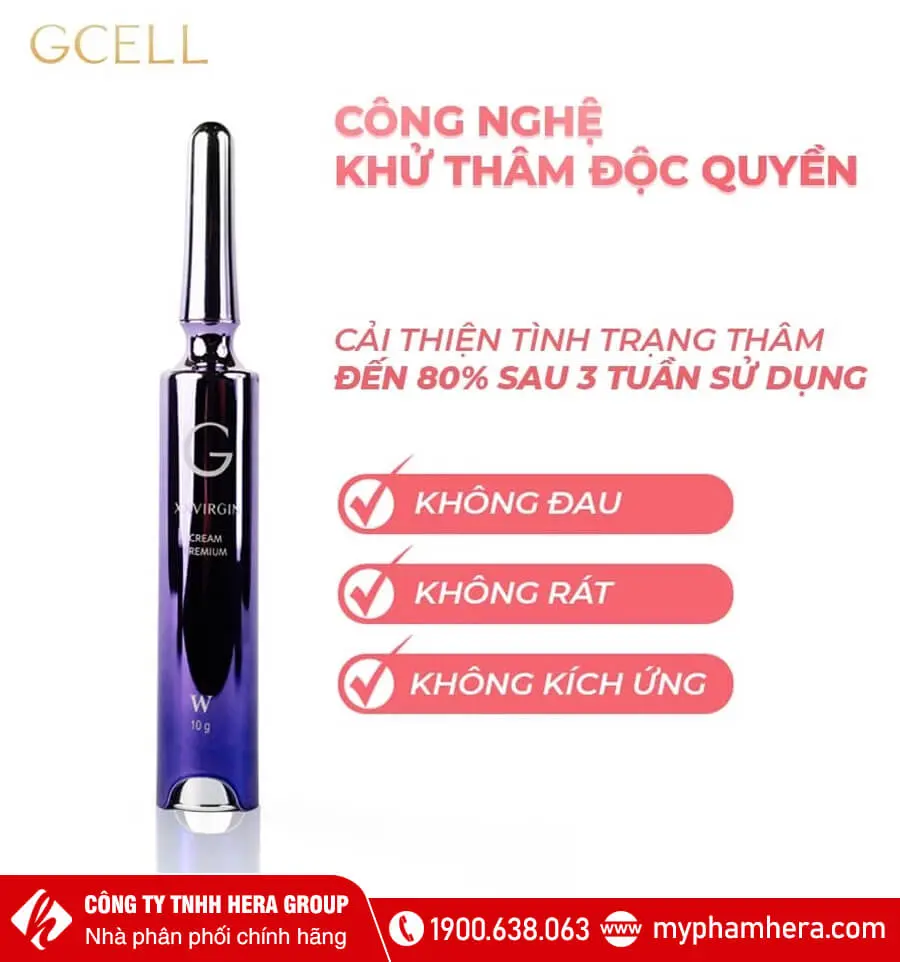 Kem làm hồng vùng kín GCell XX Virgin Cream Premium W1