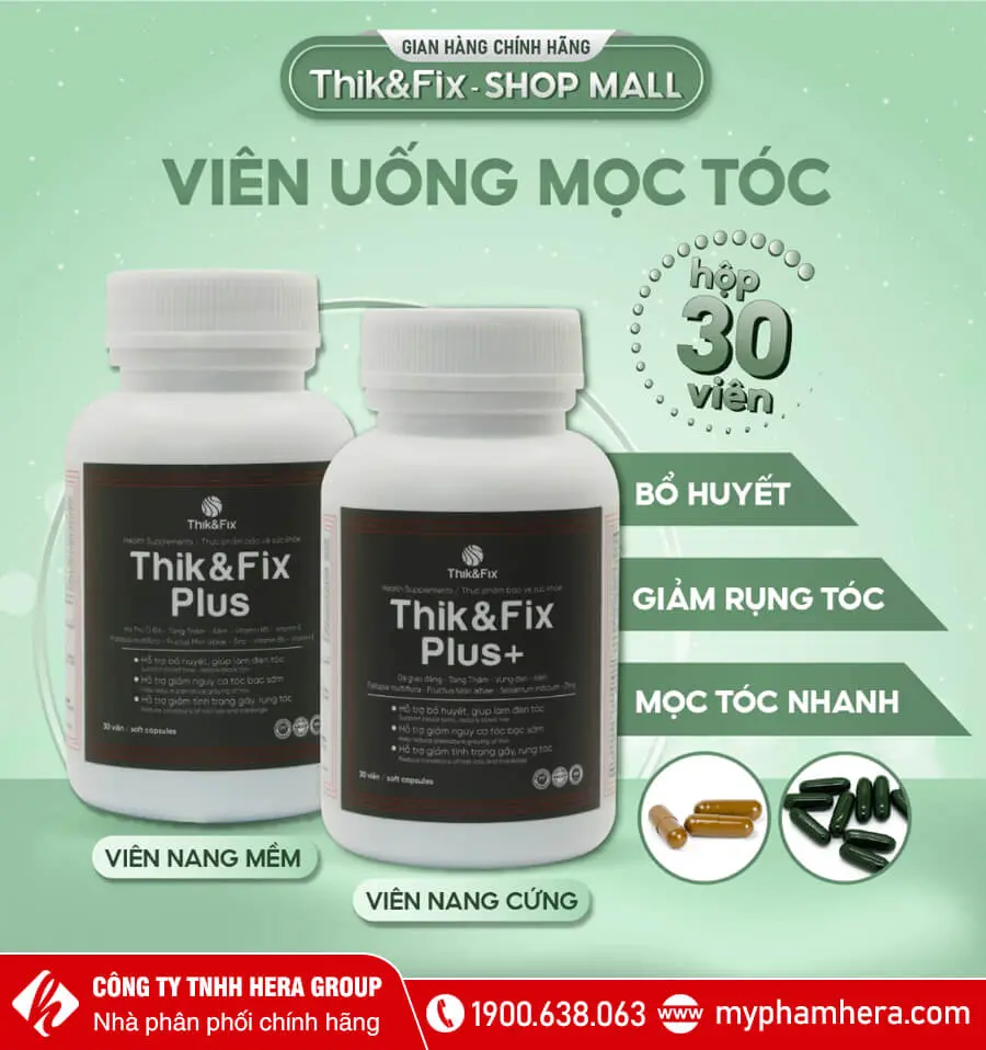 Viên uống hỗ trợ mọc tóc Thik&Fix Plus+