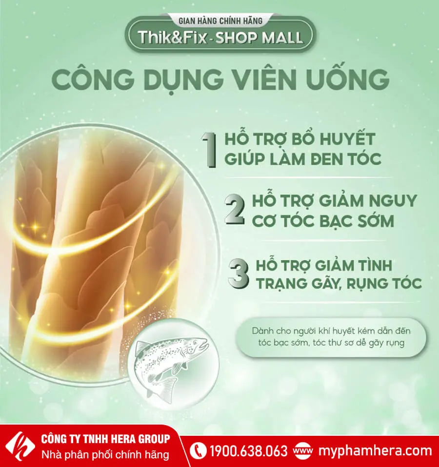 Viên uống hỗ trợ mọc tóc Thik&Fix Plus+