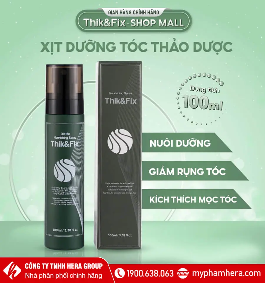 Xịt dưỡng hỗ trợ mọc tóc Thik&Fix