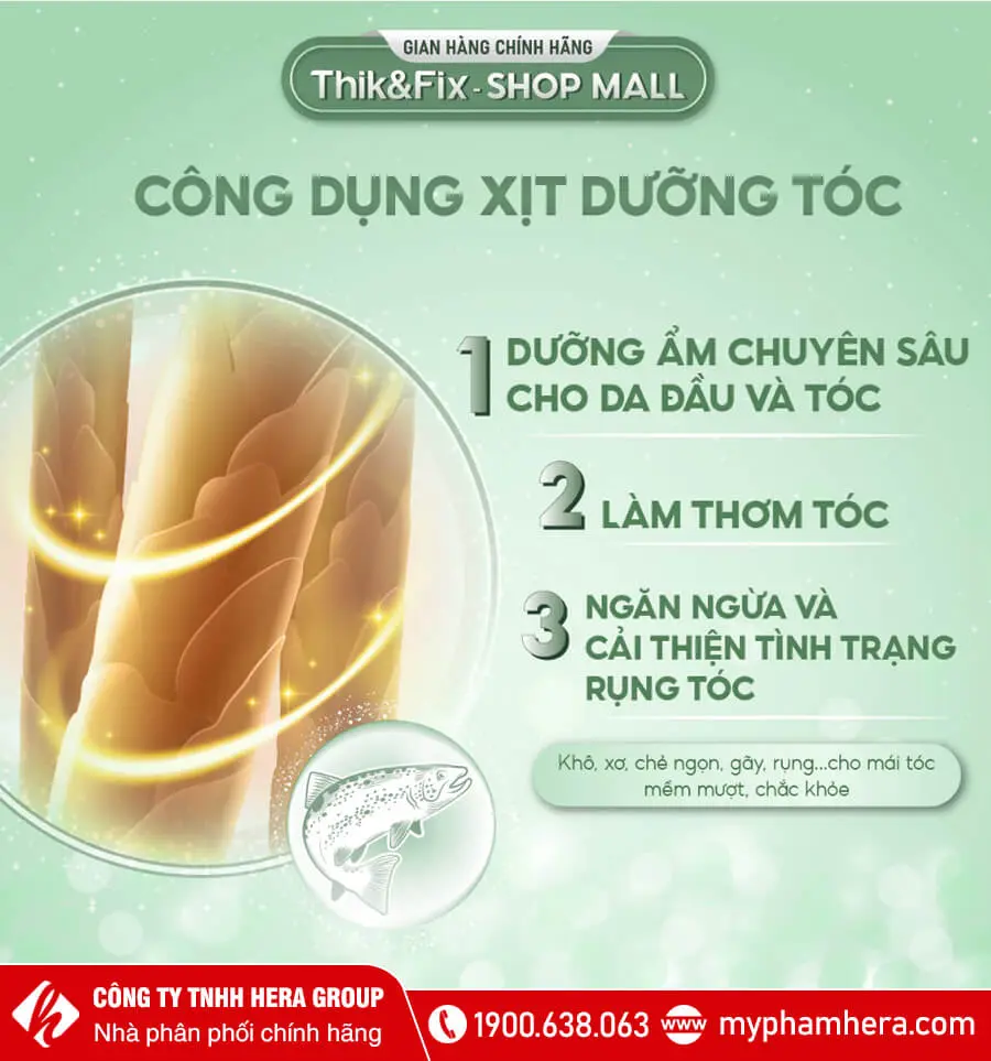 Xịt dưỡng hỗ trợ mọc tóc Thik&Fix