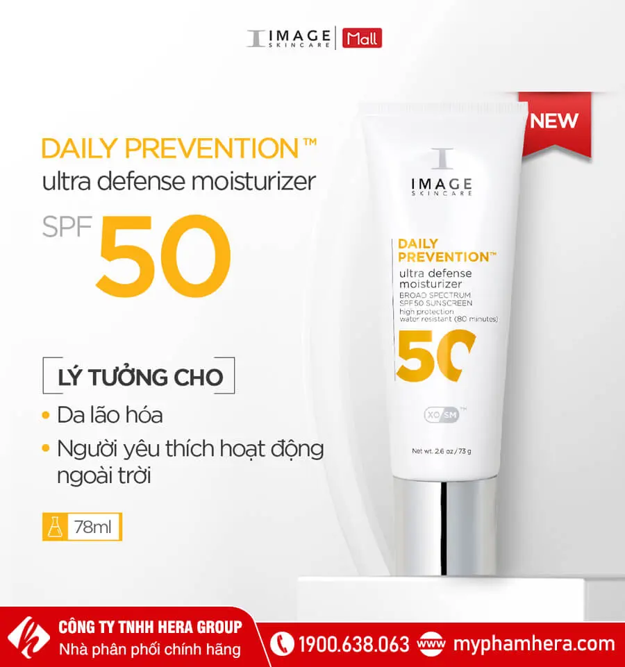 Kem Chống Nắng Cho Da Lão Hóa Image Skincare Daily Prevention Ultra Defense Moisturizer Spf 50