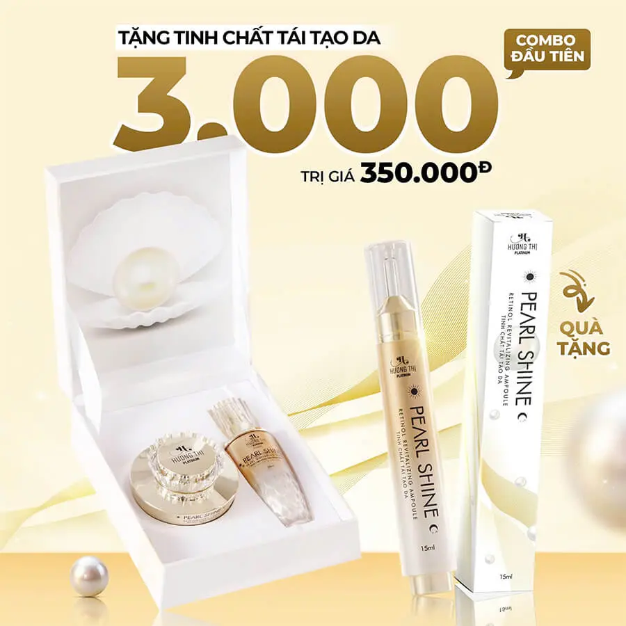 Bộ Chăm Sóc Da Mặt Ngọc Trai Trắng Sáng Pearl Shine Hương Thị