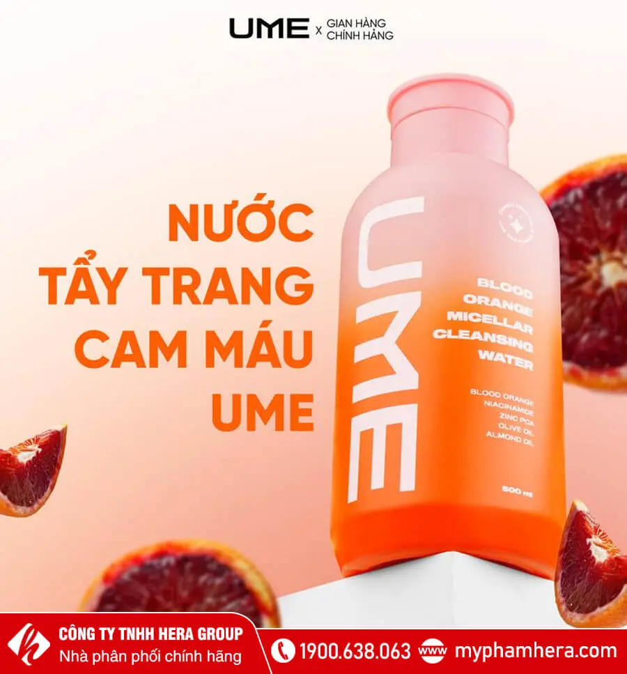 Nước tẩy trang cam đỏ UME