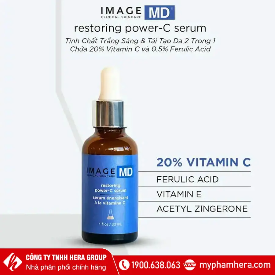 Tinh Chất Dưỡng Trắng, Giảm Nếp Nhăn Image Skincare Image Md Restoring Power-C Serum