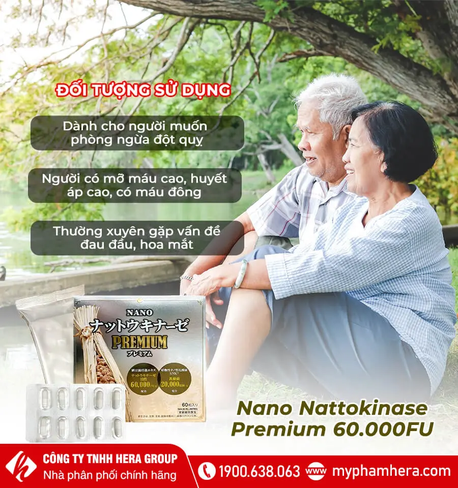 Viên uống Nattokinase Nano Premium 60.000fu