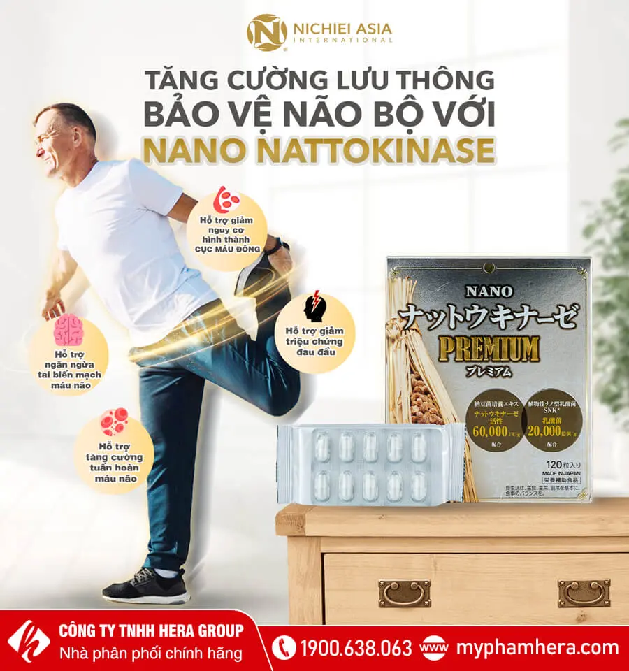 Viên uống Nattokinase Nano Premium 60.000fu