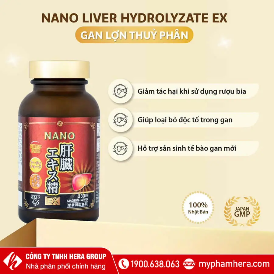 Viên uống Bổ Gan, Giải Độc Gan Nichiei Bussan Ex Nano