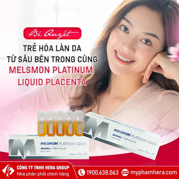 Nước uống nhau thai ngựa Melsmon Platinum Liquid Placenta