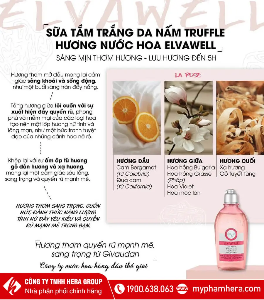 Sữa tắm nấm Truffle dưỡng ẩm Elvawell