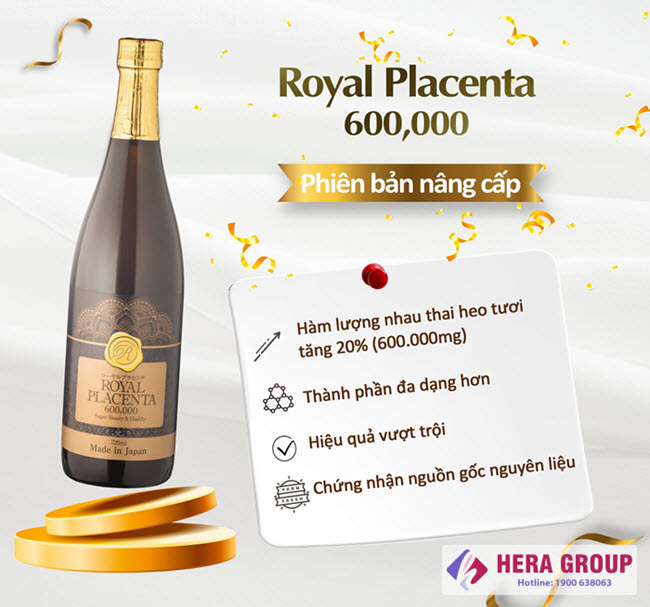 Nước uống đẹp da Royal Placenta 600.000 Nhật Bản