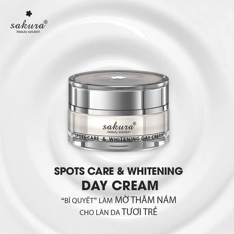 kem trị nám sakura ban ngày spots care whitening day cream myphamhera.com