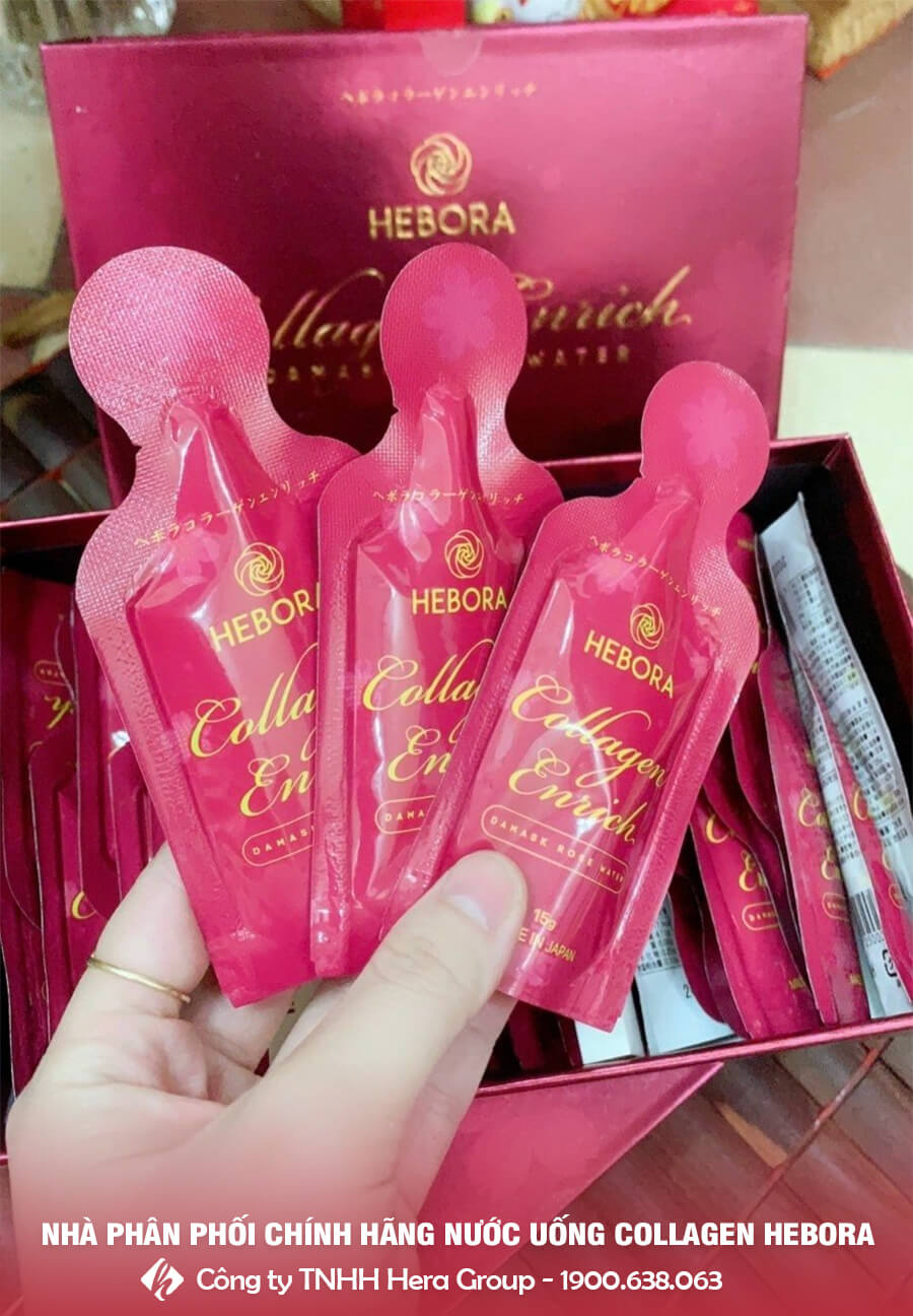 nước uống hebora collagen enrich dạng 28 túi myphamhera.com