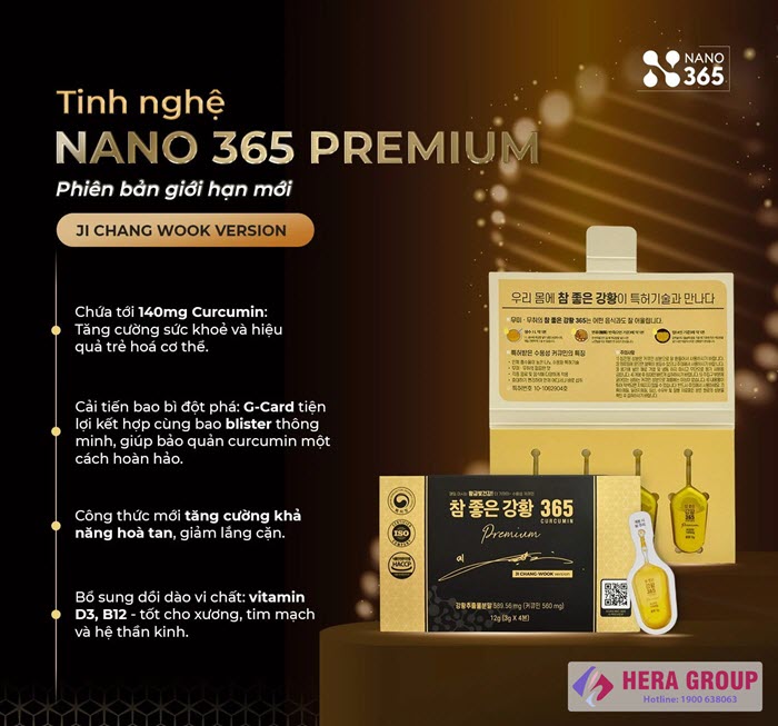 Tinh nghệ nano 365 Premium Hàn Quốc 32 tuýp