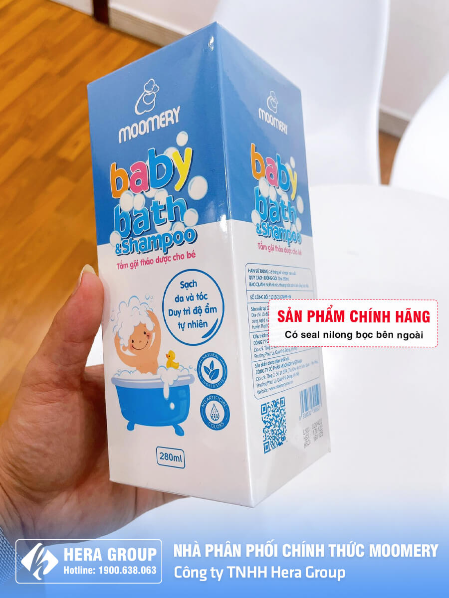 sữa tắm gội thảo dược dành cho bé moomery chính hãng myphamhera.com